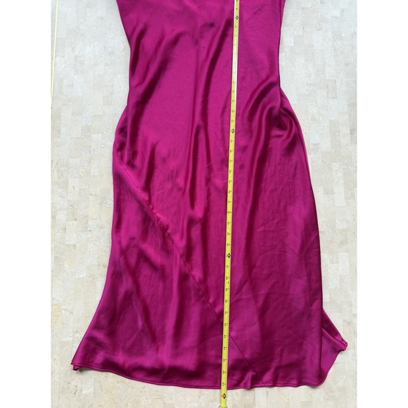 Victoria's Secret Fuchsia Raspberry Satin Slip Dress Lingerie A-line Y2K Sz L - Picture 3 of 7